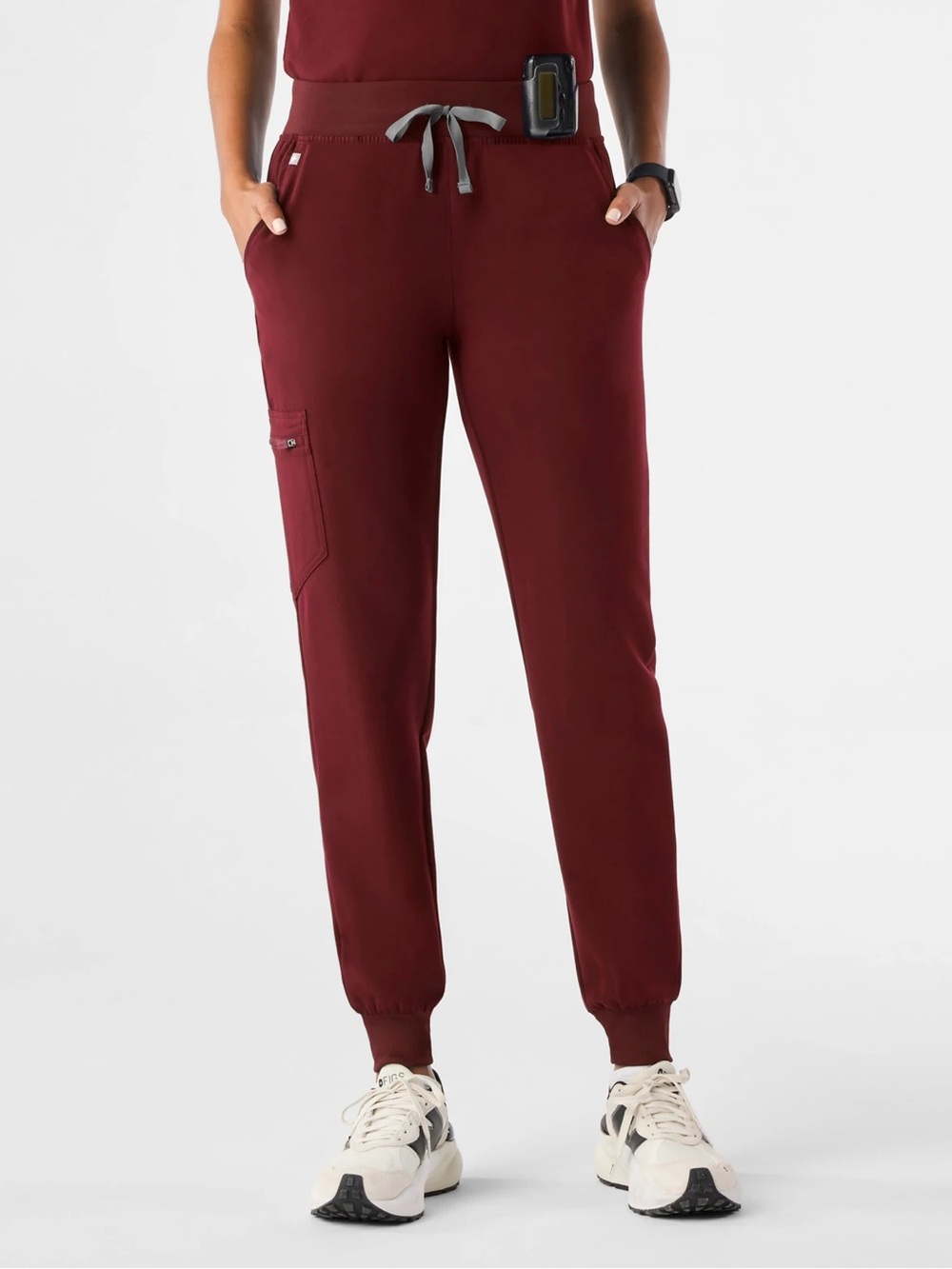 Figs Zamora Scrub Jogger Pants Burgundy / Red Size Medium